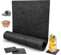 Yuragim Rollo de fieltro, fieltro por metros, 40 cm x 150 cm x 3 mm, rollo de fieltro decorativo, fieltro de bolsillo, alfombrilla de fieltro para manualidades, bolsa de almacenamiento, base de