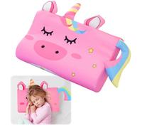 Yuragim Schlummerkids Cojín Calmly, 46 x 26 cm, almohada infantil, diseño de animales únicos, con memoria, transpirable, de espuma, ergonómica, para niños a partir de 3