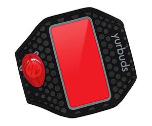 Yurbuds YBIMUARM02BNR - Brazalete Deportivo Unisex para Adulto, Negro/Rojo + Clip, Talla única