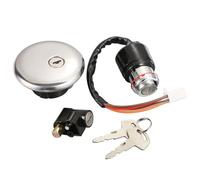 Yurefax 1 Juego de interruptor de bloqueo de ignición, juego de llaves de bloqueo de asiento de tanque de combustible for GN125 1982-2001, accesorios de seguridad for motocicleta, interruptor de llave