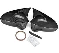 Yurefax 1 par de tapas espejo retrovisor lateral, for Seat, Leon MK2 1P Facelift/Ibiza MK4 6J / Exeo 3R 2008-2017 Cubierta de espejo(BLACK Carbon Fiber Look)