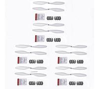 Yurefax 12 Piezas 1045 hélice 10 Pulgadas CW CCW 10X45 Accesorios for Drones DIY Quad-Copter RC Blade repuestos Wing Fans F450 F550 Hélice para dron(White)