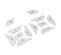 Yurefax 12 piezas/juego de embellecedores protección parches botones, for Mercedes, Benz, W204 W212 W117, decoración coche Interruptor del volante del coche