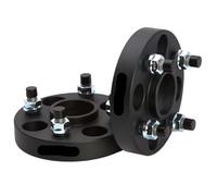 Yurefax 2 piezas 15/20/25 mm PCD: 4 x 98 a 4 x 108 Adaptador espaciador de rueda Espaciadores de rueda Tuerca M12XP1.25, for Alfa Romeo, for Fiat, Ruedas modificadas Espaciador de rueda(Black 58.1TO58