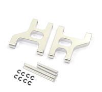 Yurefax 2 uds Brazos oscilantes de Brazo de suspensión Delantera de Metal 1/10 Coche trepador de Control Remoto, for Tamiya, for CC01 CC-01 Enlace del Brazo de suspensión(Silver)