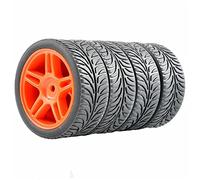 Yurefax 4 Ruedas de Goma ABS for HSP, HPI, Coche de Carretera RC 1:10 905-8007 Neumático para Coche RC(905R-8007)