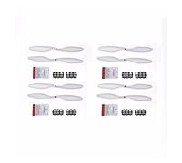 Yurefax 8 Piezas 1045 hélice CW CCW Blade DIY cámara Drone Quad-Copter Piezas de Repuesto Accesorio con arandela de ala, for dji, F450 F550 RC Hélice para dron(White)