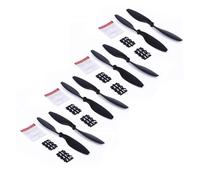 Yurefax 8 Piezas 1045 hélice CW CCW Blade DIY cámara Drone Quad-Copter Piezas de Repuesto Accesorio con arandela de ala, for dji, F450 F550 RC Hélice para dron(Schwarz)