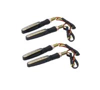 Yurefax Ámbar blanco motocicleta 15LED luz de señal de giro DRL blanco lámpara de circulación diurna indicador intermitente intermitentes universales Indicador de señal de giro para motocicleta(4 Pcs)