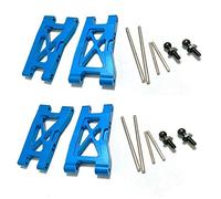 Yurefax Brazo de suspensión Delantera y Trasera de Metal, 4 Uds., for Traxxas, LaTrax, Teton 1/18 RC, Accesorios de Piezas de Mejora de Coche Enlace del Brazo de suspensión(Blue)