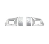 Yurefax Estilo de automóvil, for, Q7 4L 2006-2011 Botón interruptor volante Panel ajuste Cubierta marco Pegatinas Recorte Accesorios interiores Interruptor del volante del coche