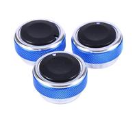 Yurefax For Ford, for Focus, 3 unids/set 4 colores perilla de CA del coche accesorios interruptor control calor aire acondicionado aleación aluminio Perilla del aire acondicionado del coche(Blue)