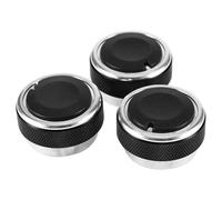 Yurefax For Ford, for Focus, 3 unids/set 4 colores perilla de CA del coche accesorios interruptor control calor aire acondicionado aleación aluminio Perilla del aire acondicionado del coche(Schwarz)