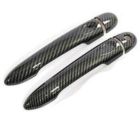 Yurefax for Renault, Alpine Vision A110 2017 2018 2019 2020 2021 Cubierta de manija Puerta Coche Fibra Carbono Brillante Panel de cubierta de manija de puerta de coche(BLACK Carbon 1key 0 Button)