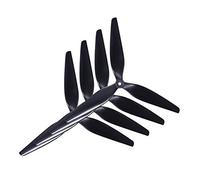 Yurefax Hélice Macroquad HQ de 4 Piezas, 3 Palas/Tres Palas, de Nailon Reforzado con Carbono Negro, for FPV, 10 x 5 x 3/9 x 5 x 3, 1050/9050, 10 Pulgadas/9 Pulgadas Hélice para dron(4pcs 10X5X3)