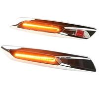 Yurefax Indicador lateral dinámico marcador de flujo intermitente secuencial, para 1 3, para Bmw, para Serie 5 F30 E90 E91 E92 E93 E46, para E60 E61 Indicador de señal de giro(Silver Smoke Black)