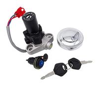 Yurefax Interruptor de bloqueo de encendido, tapa de tanque de gasolina, llave de bloqueo for XVS1100 XVS650 4TR-82021-00 4TR-82501-00 4TR-82501-01, interruptor de llave de encendido de motocicleta In