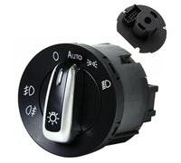 Yurefax Interruptor de control de faros de coche, for Passat, B5 B6, POLO, Bora, Passat, CC, VW, Golf, 4 MK5, Caddy, Jetta, interruptores de faros antiniebla Luz antiniebla(BLACK 5ND941431B)