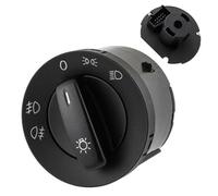 Yurefax Interruptor de control de faros de coche, for Passat, B5 B6, POLO, Bora, Passat, CC, VW, Golf, 4 MK5, Caddy, Jetta, interruptores de faros antiniebla Luz antiniebla(BLACK 1K0941431Q)