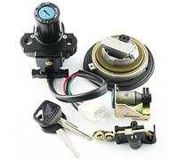 Yurefax Interruptor de encendido de motocicleta, tapa de tanque de combustible, juego de bloqueo y llave de asiento for XLV650 XL650 Transalp 2000-2006 35010-MCB-610 Interruptor de encendido de motoci