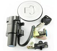 Yurefax Interruptor de encendido de motocicleta, tapa de tanque de combustible, juego de bloqueo y llave de asiento for XLV650 XL650 Transalp 2000-2006 35010-MCB-610 Interruptor de encendido de motoci