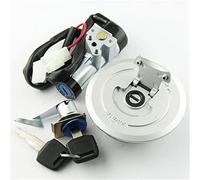 Yurefax Interruptor de encendido de motocicleta, tapa de tanque de combustible, juego de bloqueo y llave de asiento for CBF125 2009 2010 2011 2012 2013 35010-KWF-950 Interruptor de encendido de motoci