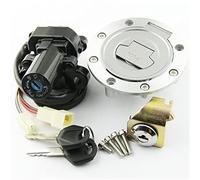 Yurefax Interruptor de encendido de motocicleta, tapa de tanque de combustible, juego de bloqueo y llave de asiento for MT01 MT-01 2005-2009 YZF R1 R1 YZF R6 R6 Interruptor de encendido de motocicleta