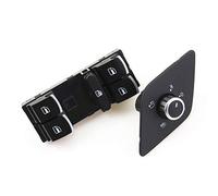 Yurefax Interruptor Maestro de ventanillas + botón de Espejo retrovisor, for VW, for Golf MK6, for Jetta, for MK5 MK6, for Passat, for B6 CC, for, for Rabbit 5ND 959 857 Interruptor de ventanilla del