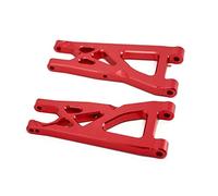 Yurefax Juego de 2 Brazos de suspensión Delantera de Metal, for Arrma 1/10, SENTON, VORTEKS, Typhon, Big Rock, Granite RC Car Upgrade Parts Enlace del Brazo de suspensión(Rot)