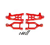 Yurefax Juego de Brazos de suspensión Delantera de Metal CNC, for 1/5, for HPI Rovan KM, for Piezas de Juguetes de Coche RC Baja 5B SS 5T Enlace del Brazo de suspensión(Rot)