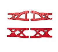 Yurefax Juego de Brazos suspensión Delantera y Trasera Metal 4 Piezas, for Arrma 1/10, for SENTON, for VORTEKS, for Typhon, for Big Rock, for Coche Granite RC Enlace de suspensión(Rot)