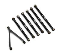 Yurefax Juego de Enlaces chasis Aluminio CNC 1/24 Coche trepador Control Remoto LWB 133,7mm, for Axial, for SCX24 AXI00001, for Chevrolet, for C10 AXI00002 JLU Enlace de suspensión(Schwarz)