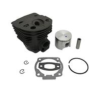 Yurefax Juego de juntas W de conjunto de pistón de cilindro de 46MM, for Rancher, piezas de motor de motosierra, for Husqvarna, 51 55 503609171 Kit de pistón para motosierra