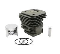 Yurefax Juego de pistones culata 56MM, piezas motor motosierra gas for jardín, for Husqvarna, 395 XP 395XP 503993971 Kit de pistón para motosierra