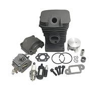 Yurefax Kit de bujías carburador pistón cilindro 38mm, piezas tornillos perno cacerola motor motosierra, for STIHL, 018 MS180 MS 180 Kit de pistón para motosierra