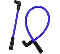 Yurefax Kit de cables de bujía de silicona azul DYNA-409BL de 2 piezas de 10,4 mm y 10 mm Cable de encendido