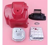 Yurefax Kit de Cubierta de guía de Aire del silenciador de Escape del Motor del Cilindro Superior GX35 GX35NT HHT35S Pieza de Motor pequeño de 4 Tiempos Kit de silenciador para Motosierra