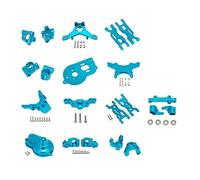 Yurefax Kit de Piezas de Mejora de Metal, Juego de Brazos de suspensión de nudillo de dirección, for Losi, for 1/18 Mini-T 2.0 2WD RC Truck Upgrade Parts Enlace del Brazo de suspensión(Blue)