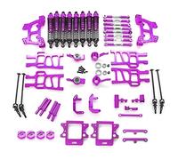 Yurefax Kit de Piezas Mejora Metal, Brazos suspensión Amortiguador, for HSP 94111 94108 1/10 RC Car Monster Truck Accesorios Enlace de suspensión(Purple)