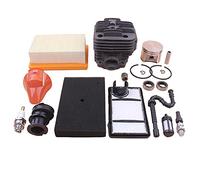 Yurefax Kit de pistón de cilindro de 49mm, juego de limpiador de filtro de aire de admisión, sierra de corte de válvula de descompresión, for STIHL, TS400 Kit de pistón para motosierra