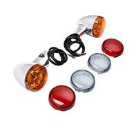 Yurefax Luces ámbar de señal de giro delantera for motocicleta, for Harley, XL48 XL1200X 2016-2021 Indicador de señal de giro para motocicleta(Chrome)