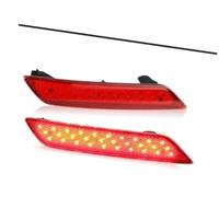 Yurefax Luces traseras 1 Pareja LED Parachoques trasero Reflector Luz, Para Civic Sedan 2013-2015 Stop Brake Lámpara Coche Accesorios Luz Antiniebla Parachoques Trasero (2piece RED LENS)