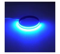 Yurefax Luz de señal de giro Universal for motocicleta, lámpara de tira de luces de 12V, for Harley, 45m-70mm, ámbar, rojo, blanco y azul, 2 uds. Indicador de señal de giro para motocicleta(Blue)