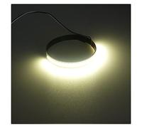 Yurefax Luz de señal de giro Universal for motocicleta, lámpara de tira de luces de 12V, for Harley, 45m-70mm, ámbar, rojo, blanco y azul, 2 uds. Indicador de señal de giro para motocicleta(White)
