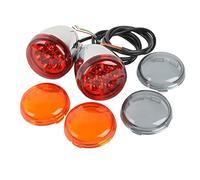 Yurefax Luz indicadora de señal de giro delantera for motocicleta, for Harley, XL 883 1200 Sportster 1992-2016 Indicador de señal de giro para motocicleta(Chrome)