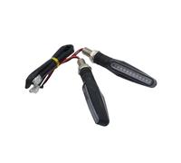 Yurefax Luz parpadeante Universal de agua corriente indicadores de señal de giro for motocicleta intermitentes lámpara de luz ámbar Flexible 12V Indicador de señal de giro para motocicleta(2pcs)