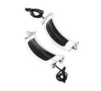 Yurefax Motorcycle Side Lights Turn Signal Light, For Harley, Touring Road Glide 2015-2019 Indicador de señal de giro para motocicleta(Chrome Shell)