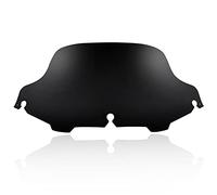 Yurefax Parabrisas con carenado Ondulado de 6" y 8" en Color Negro Ahumado Transparente for Harley Touring Electra Street Glide CVO FLHX EFI FLHTPI 1996-2013 Parabrisas de Motocicleta(8 In Black)