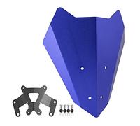 Yurefax Parabrisas de Aluminio, Visera, Deflector de Viento con Accesorios de Soporte, for, MT-15 2019 2020 Parabrisas de Motocicleta(Blue)