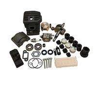 Yurefax Piezas de motosierra de 42,5 MM, conjunto de Motor, cilindro, pistón, carburador, amortiguador AV, for STIHL, MS250 MS230 025 023 MS 250 230 Repuestos Kit de pistón para motosierra
